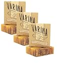 Varina Natural Burnt Orange Patchouli Bar Soap - Gentle Cleansing for Sensitive Skin, Earthy Scents - 3 Pack Beauty & Personal Care Varina