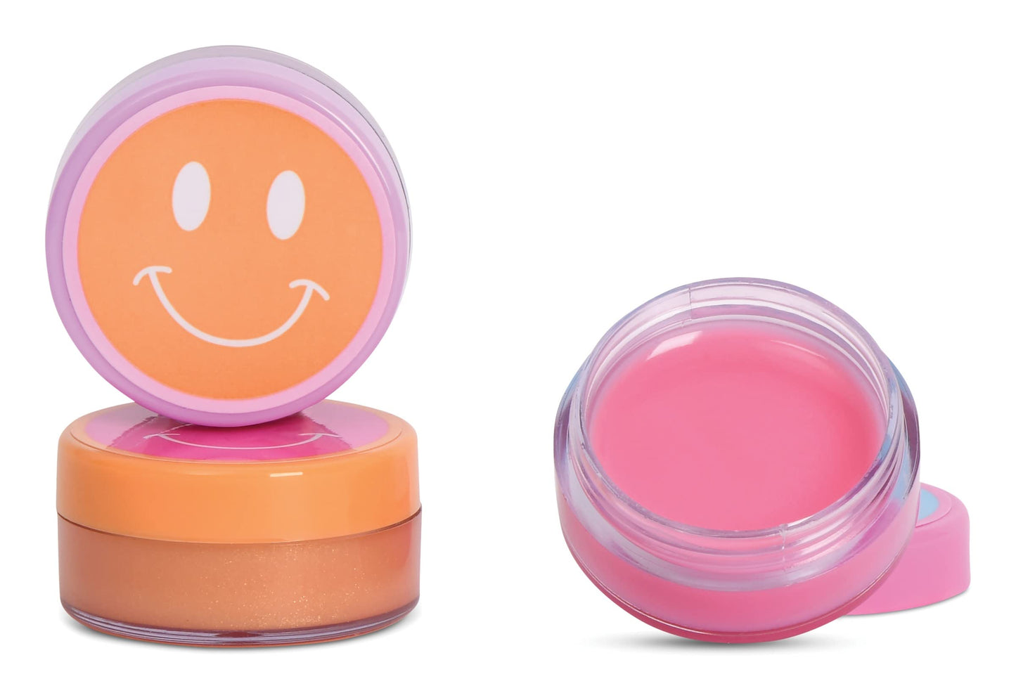 iscream Choose Happy Smiley Face Scented Classic Pot Style Set of 3 Lip Balms Beauty & Personal Care iscream