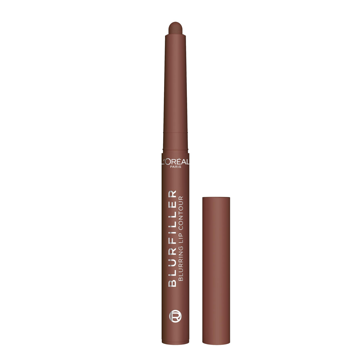 L'Oreal Paris Blurfiller Lip Liner, Lightweight, Buildable, and Sculpting Lip Pencil, Line, Define, and Contour for Fuller-Looking Lips, Mocha Mousse
