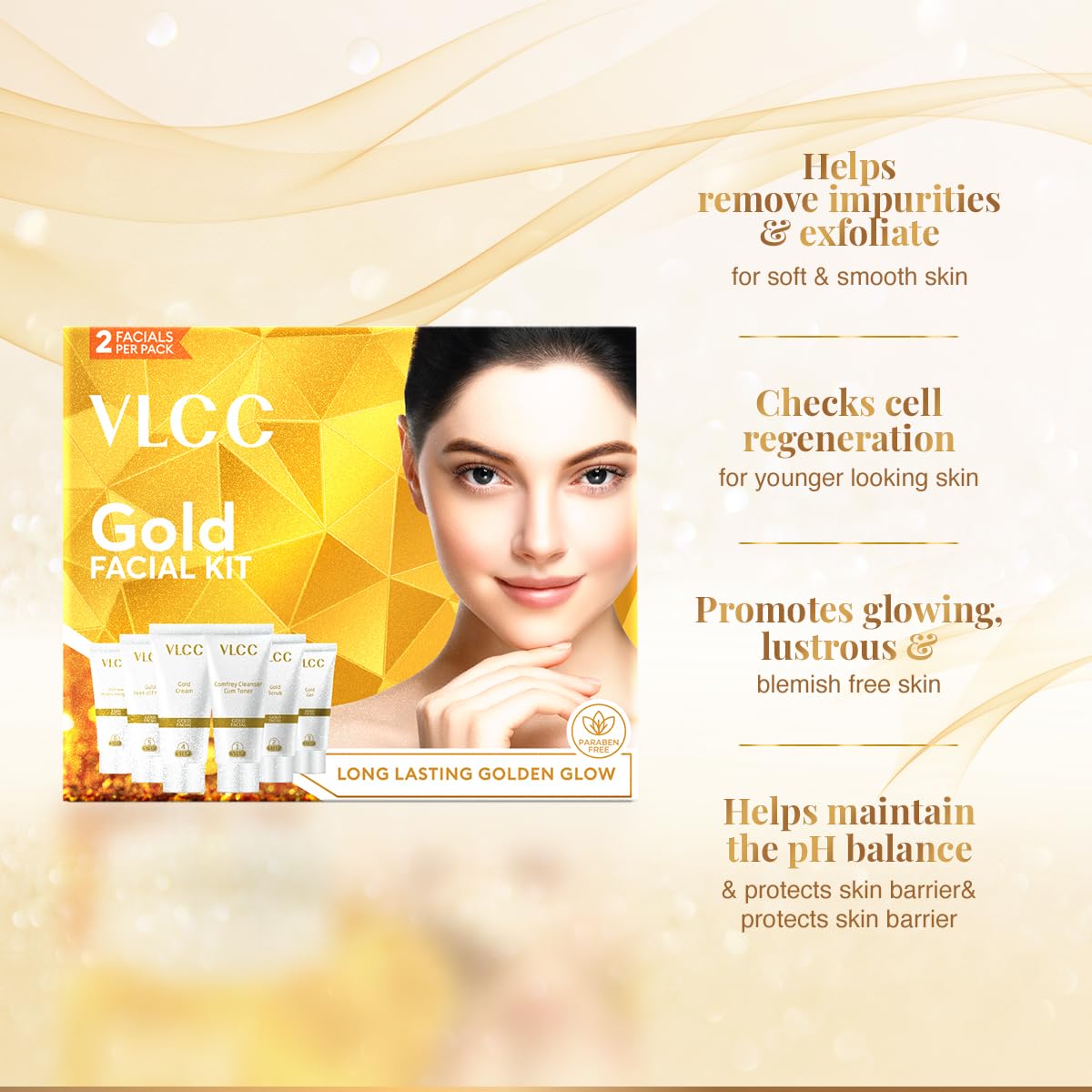 VLCC Natural Sciences Gold Facial Kit Beauty & Personal Care VLCC
