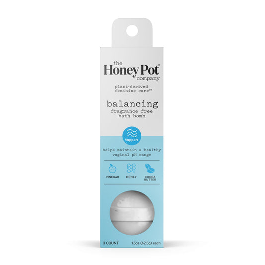The Honey Pot Company - Balancing Fragrance Free Bath Bombs - pH Balancing, Refreshing and Hydrating - 3ct Beauty and Personal Care The Honey Pot Company