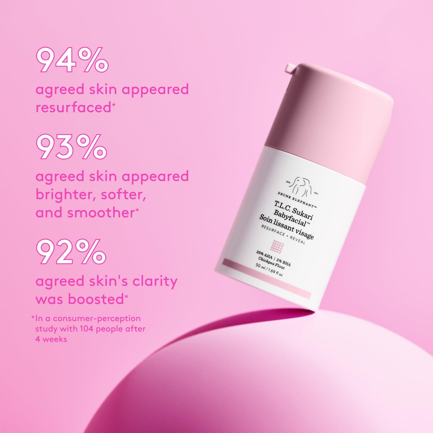 Drunk Elephant T.L.C. Sukari Babyfacial - 50 ml/1.69 fl oz - Exfoliating Face Mask - Clean Clinical Skincare - Cruelty-Free - Dermatologist-Tested Beauty & Personal Care Drunk Elephant
