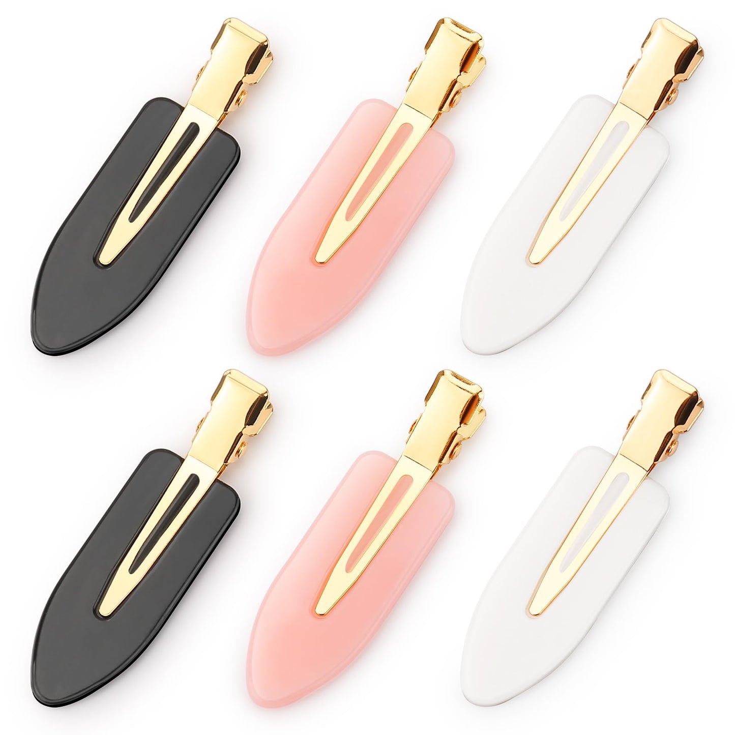 D 6 Pcs Creaseless Hair Clips for Makeup & Styling Beauty and Personal Care D Default Title