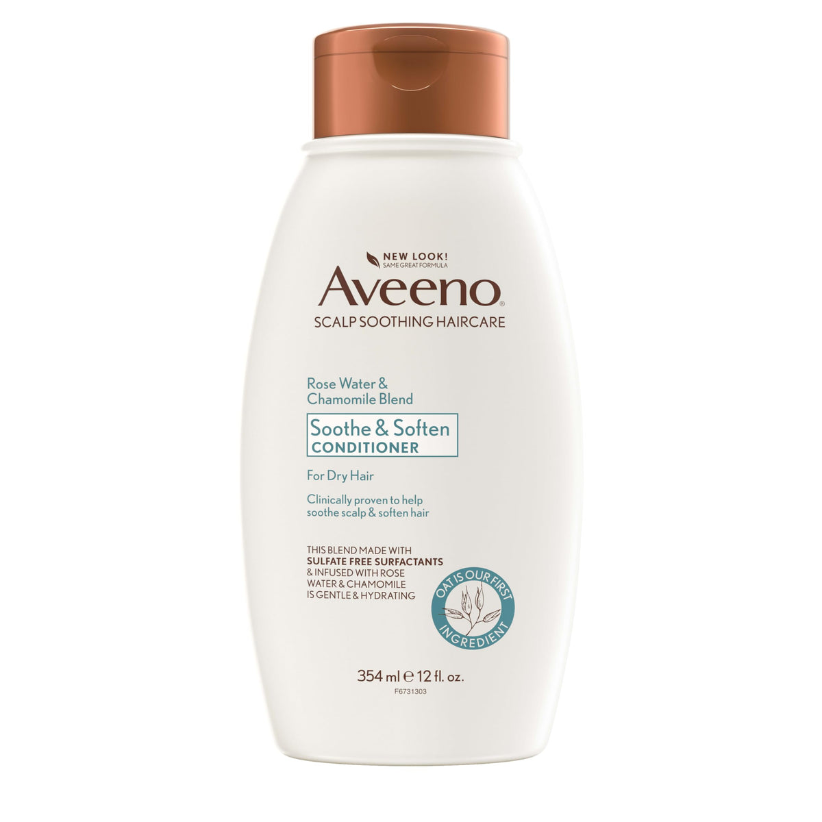 Aveeno Rose Water & Chamomile Conditioner for Dry Hair, Hydrating, 12 fl oz