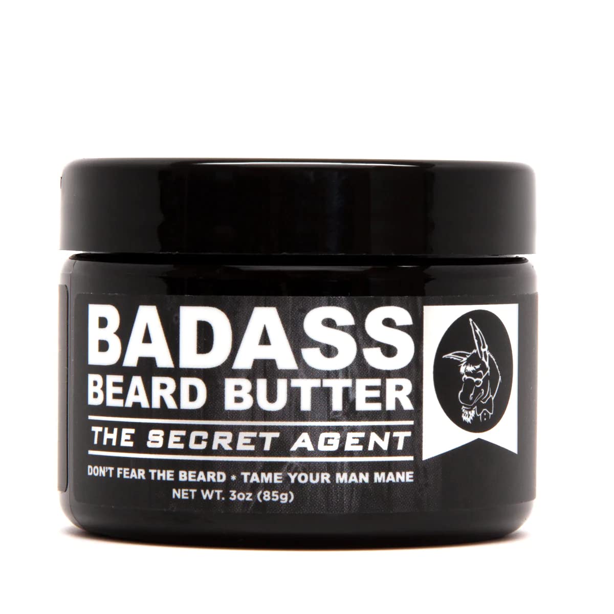 Badass Beard Care Beard Butter For Men - THE SECRET AGENT, 3 oz - Made of Natural Ingrediens for Healthy, Soften and Itchness Free Beard and Mustache Beauty and Personal Care Badass Beard Care