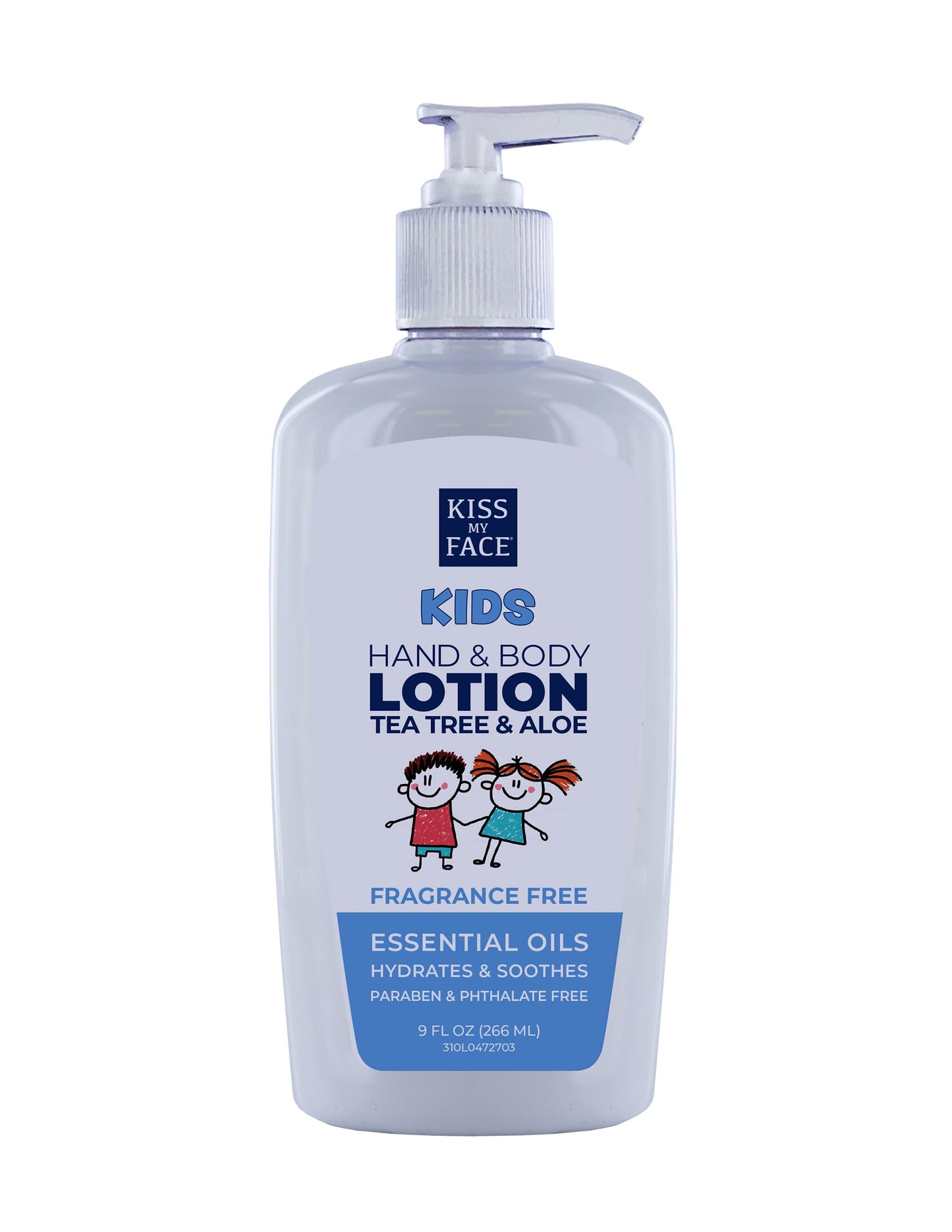 Kiss My Face Kids Fragrance-Free Hand & Body Lotion - Hydrate And Soothe Skin - Vegan & Cruelty-Free - Easy To Use Hand Lotion Pump - Suitable Beauty & Personal Care Kiss My Face