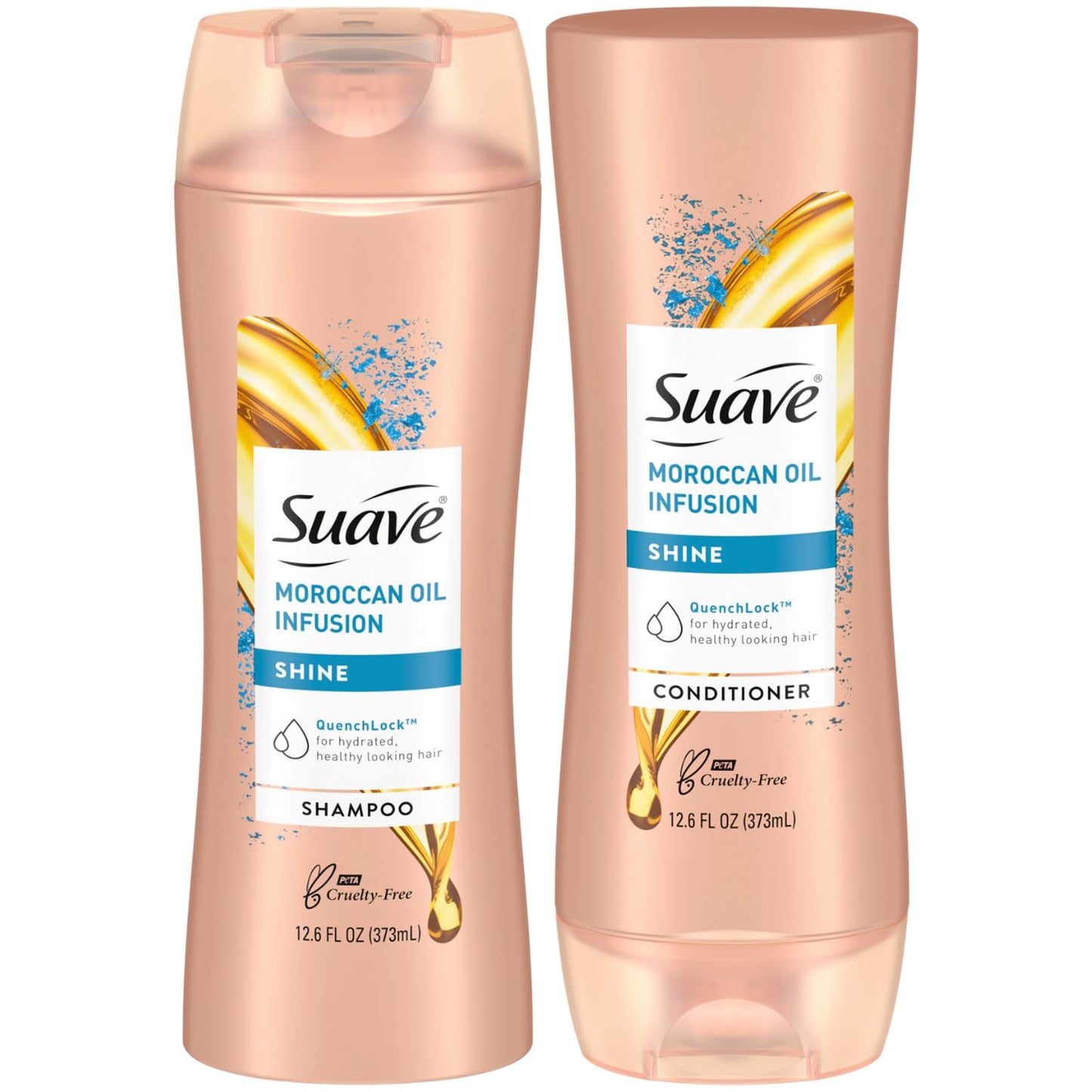 Suave Shine Shampoo and Conditioner Moroccan Infusion with Argan Oil 12.6 oz, 2 count Beauty & Personal Care Suave