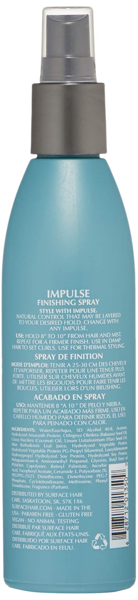Surface Hair - Impulse Finishing Spray - Fast, Flexible Hold, Protects Thermal Styling - 8 fl oz Beauty & Personal Care SURFACE
