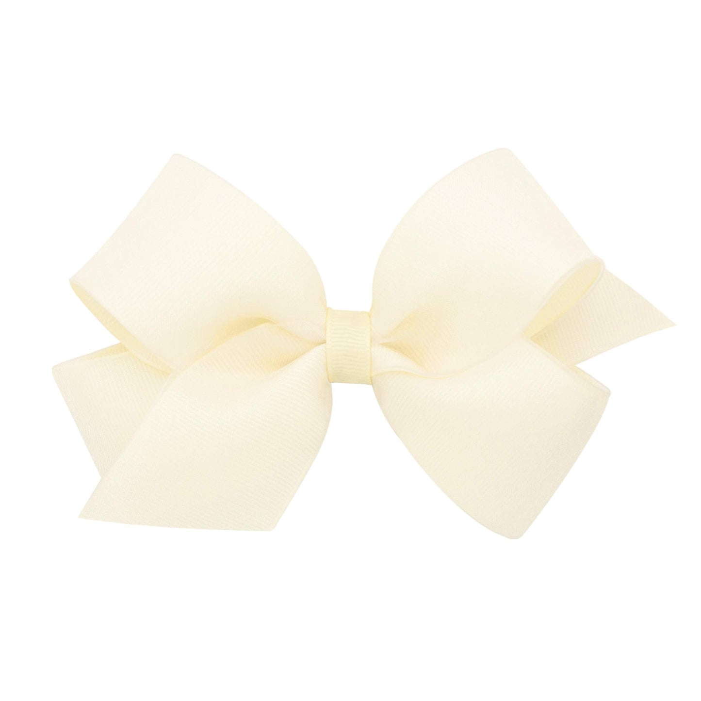Wee Ones Girls' Grosgrain Hair Bows with Organza Overlay on a WeeStay Clip, Medium, Off White Beauty & Personal Care Wee Ones