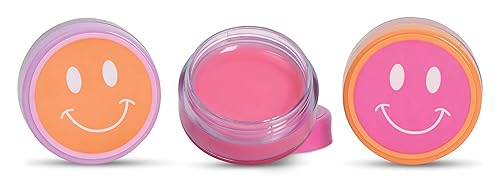 iscream Choose Happy Smiley Face Scented Classic Pot Style Set of 3 Lip Balms Beauty & Personal Care iscream