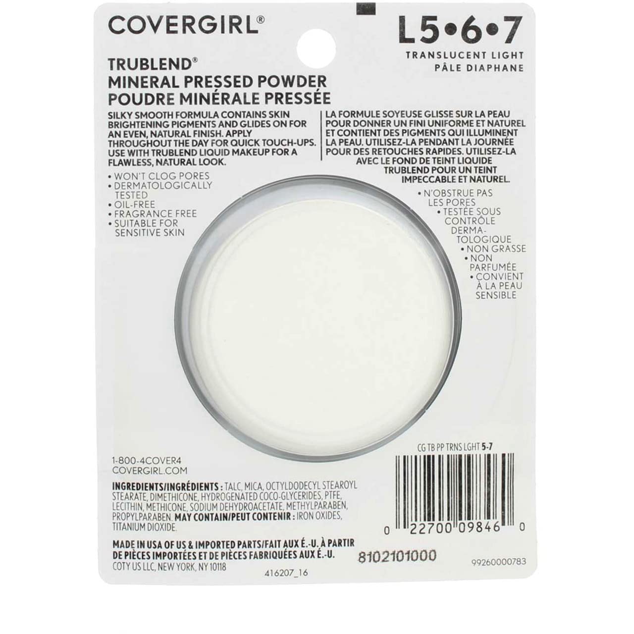 COVERGIRL truBlend Pressed Blendable Powder, Translucent Light, 0.39 Ounce (packaging may vary) Beauty & Personal Care COVERGIRL