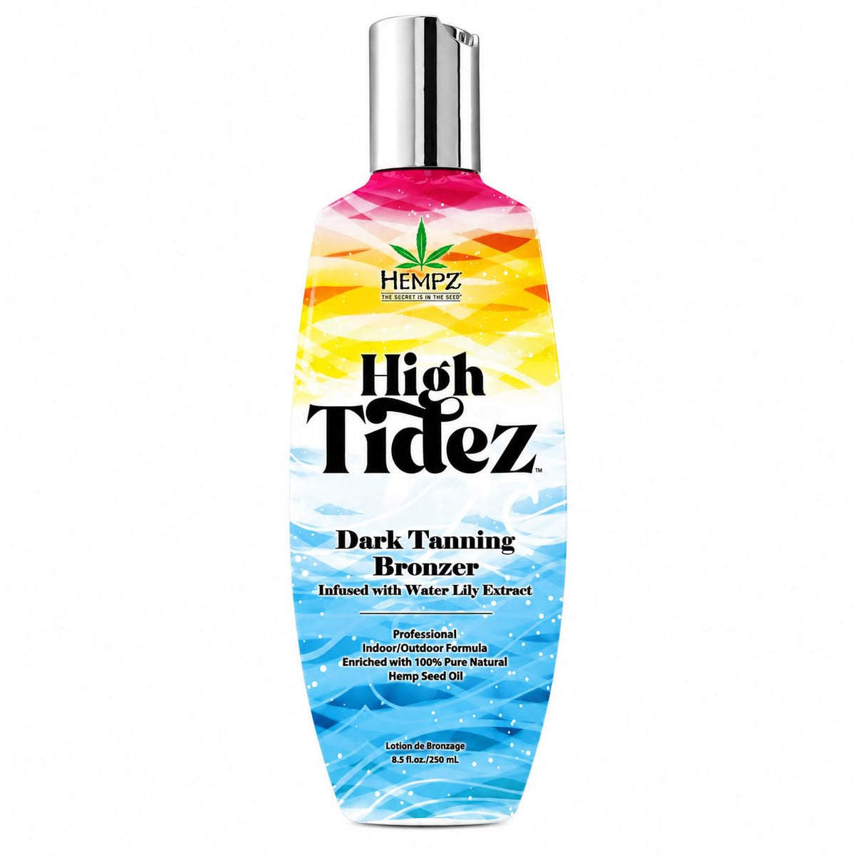 Hempz High Tidez Dark Tanning Bronzer Infused with Water Lily Extract Indoor/Outdoor 8.5oz