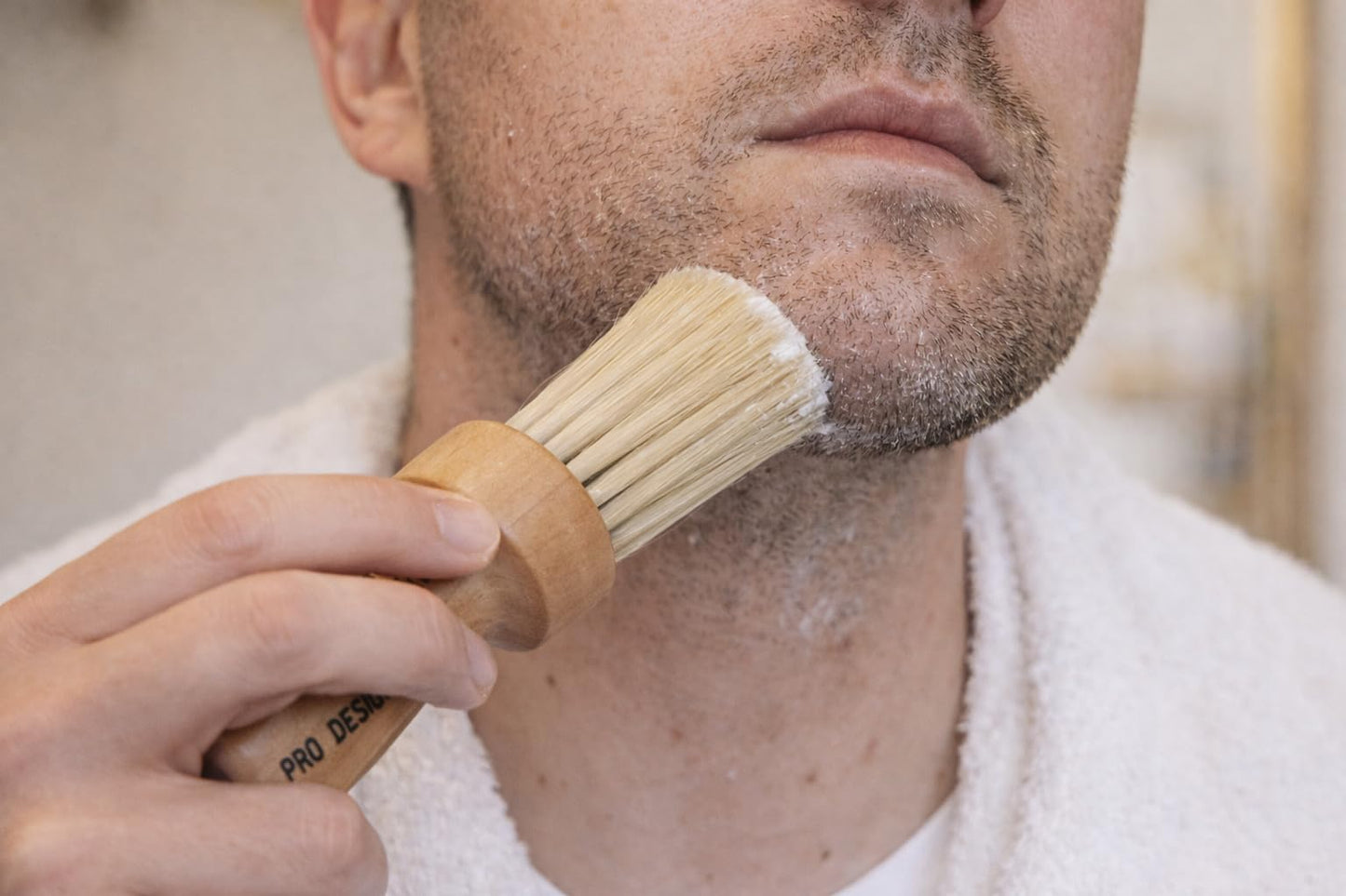 Pro Design Professional Barber Neck Duster Brush with Soft Bristles, Wooden Handle, for Hair Styling and Grooming (3 Pack) Beauty and Personal Care Pro Design