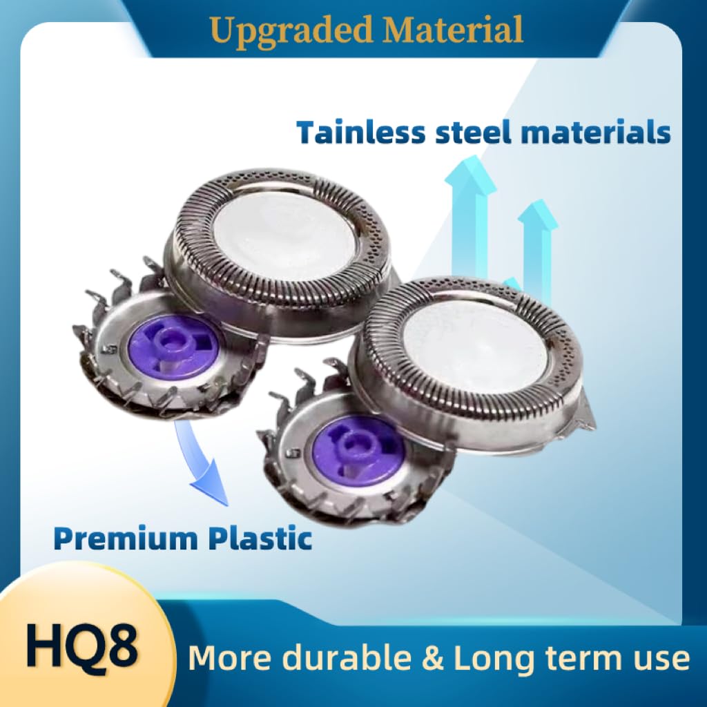 HQ8 Replacement Heads Fit for s Norelco Aquatec Shavers, Razor Blades for 7340XL 7325XL 8894XL 8895XL, Premium HQ8 Blades with Precision Cutting Beauty and Personal Care BNVXR
