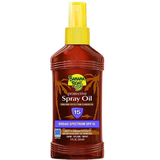 Banana Boat Protective Spray Oil, Sunscreen SPF 15 8 oz (Pack of 2) Beauty & Personal Care Banana Boat