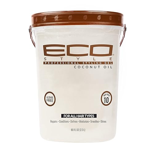 Eco Style Coconut Oil Styling Gel - Adds Luster and Moisturizes Hair - Weightless Styling and Superior Hold - Prevents Breakage and Split Ends Beauty & Personal Care Eco Style