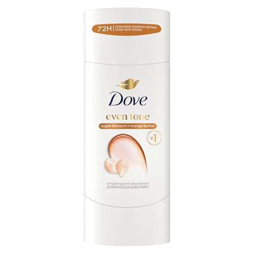 Dove Antiperspirant Deodorant Stick Apple Blossom & Mango Butter For Uneven Skin Tone 48-hour Odor and Sweat Protection 2.6 oz Beauty and Personal Care Dove