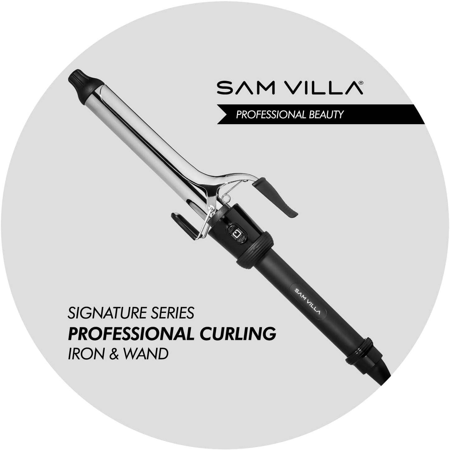 Sam Villa Signature Series Professional 1'' Hair Curling Iron With Extended Barrel Beauty & Personal Care Sam Villa