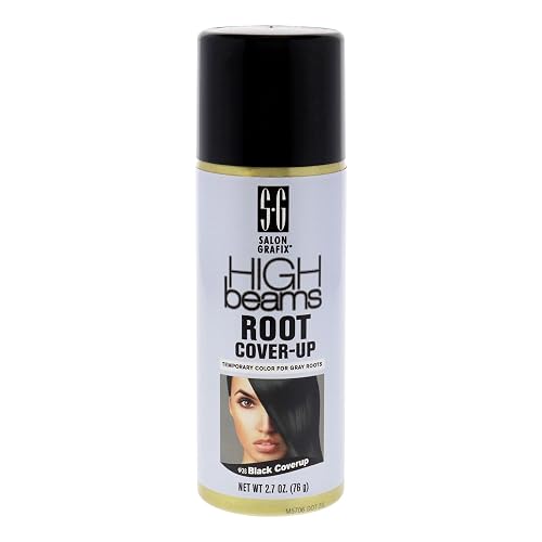 Salon Grafix High Beams Root Cover-Up Temporary Spray - Salon-Quality Spray Hair Dye - Washable Black Hair Dye - Temporary Hair Color - Black - 2.7 oz Beauty & Personal Care Salon Grafix