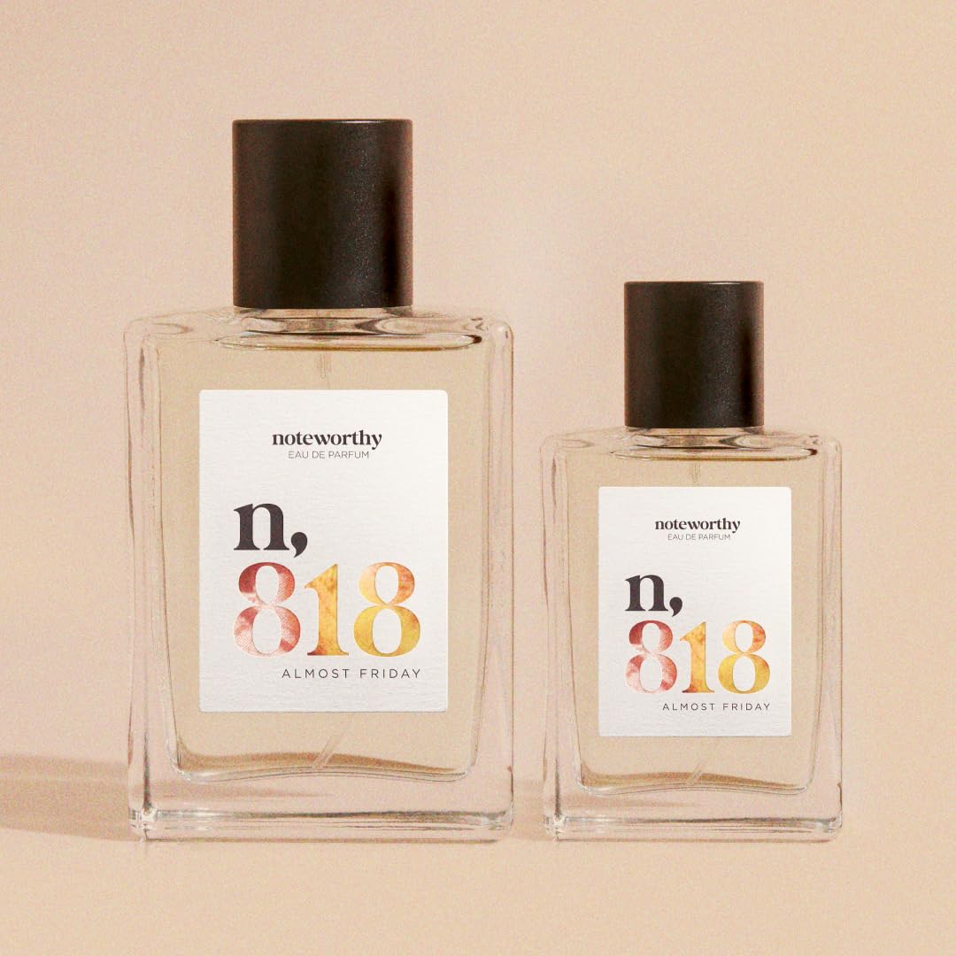 Noteworthy n,818 Almost Friday Eau De Parfum - Jasmine, Milk, Rosewood | Sophisticated, Warm Fragrance for Any Occasion | Long-lasting Unisex Perfume Beauty & Personal Care Noteworthy