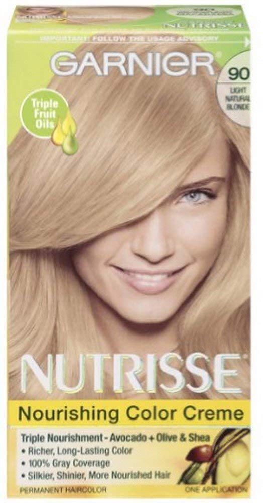 Garnier Nutrisse Nourishing Color Creme, Light Natural Blonde [90] 1 ea (Pack of 6) Beauty & Personal Care Garnier