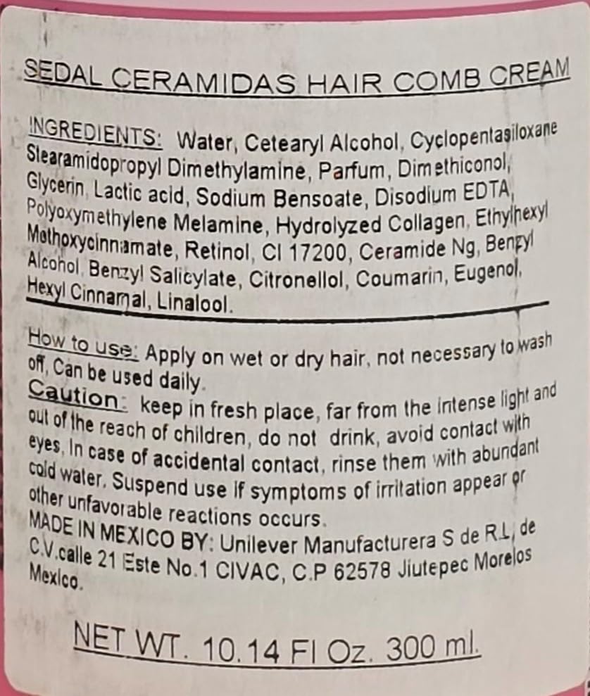 Sedal S.O.S. Ceramides with Micro Ceramides Hair Styling Cream 300 ml (2 pack) Beauty & Personal Care Sedal