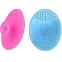 Face Scrubber,2 Pack Soft Silicone Scrubbies Facial Cleansing Pad Face Exfoliator Face Scrub Face Brush Silicone Scrubby for Massage Pore Cleansing Beauty & Personal Care Luckyiren