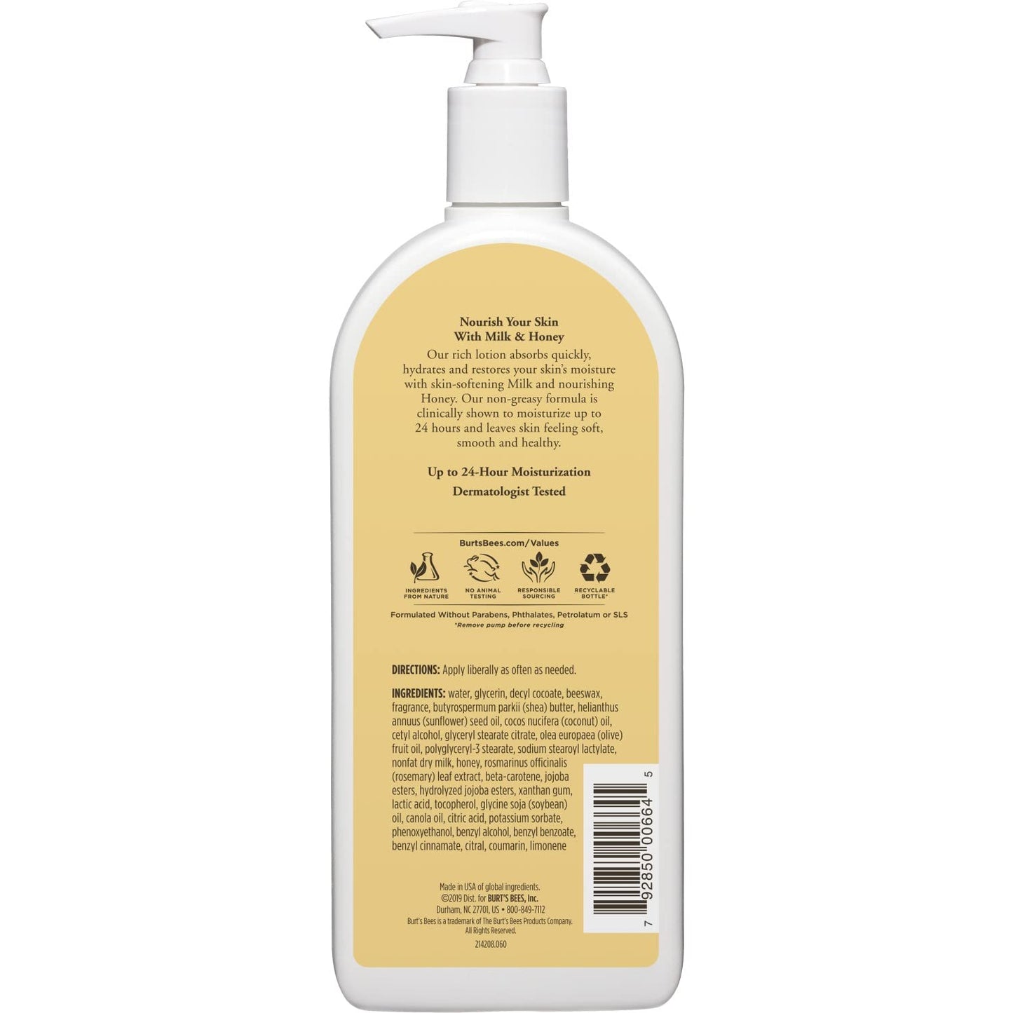 Burt's Bees Body Lotion for Normal to Dry Skin with Milk & Honey, 12 Oz (Package May Vary) Beauty & Personal Care Burt's Bees