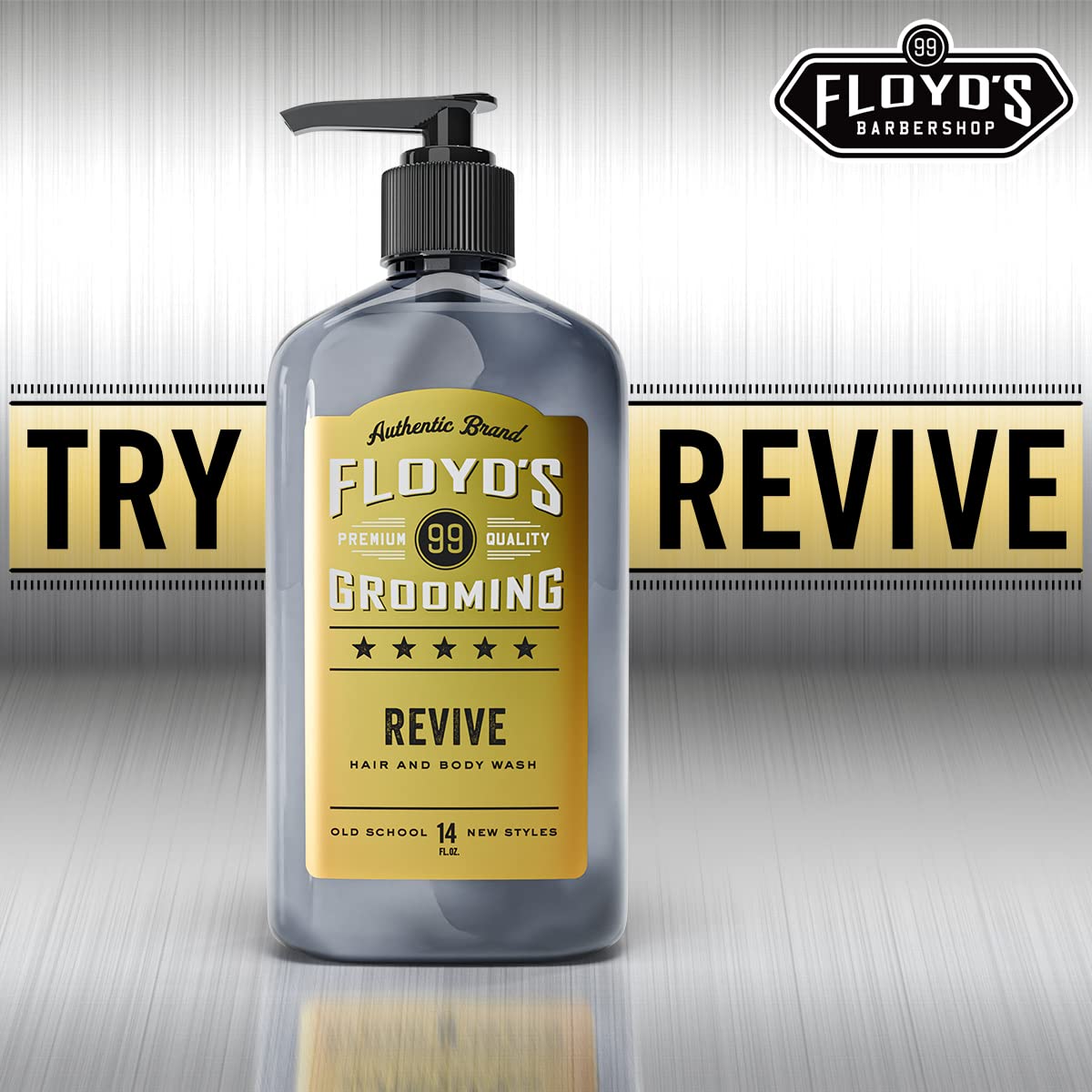 Floyd's 99 Revive 3 in 1 Men's Body Wash - Men's Shampoo, Body Wash, & Face Wash All-in One - Triple Action Formula - Moisturizing - 33 oz. Beauty & Personal Care Floyd's 99