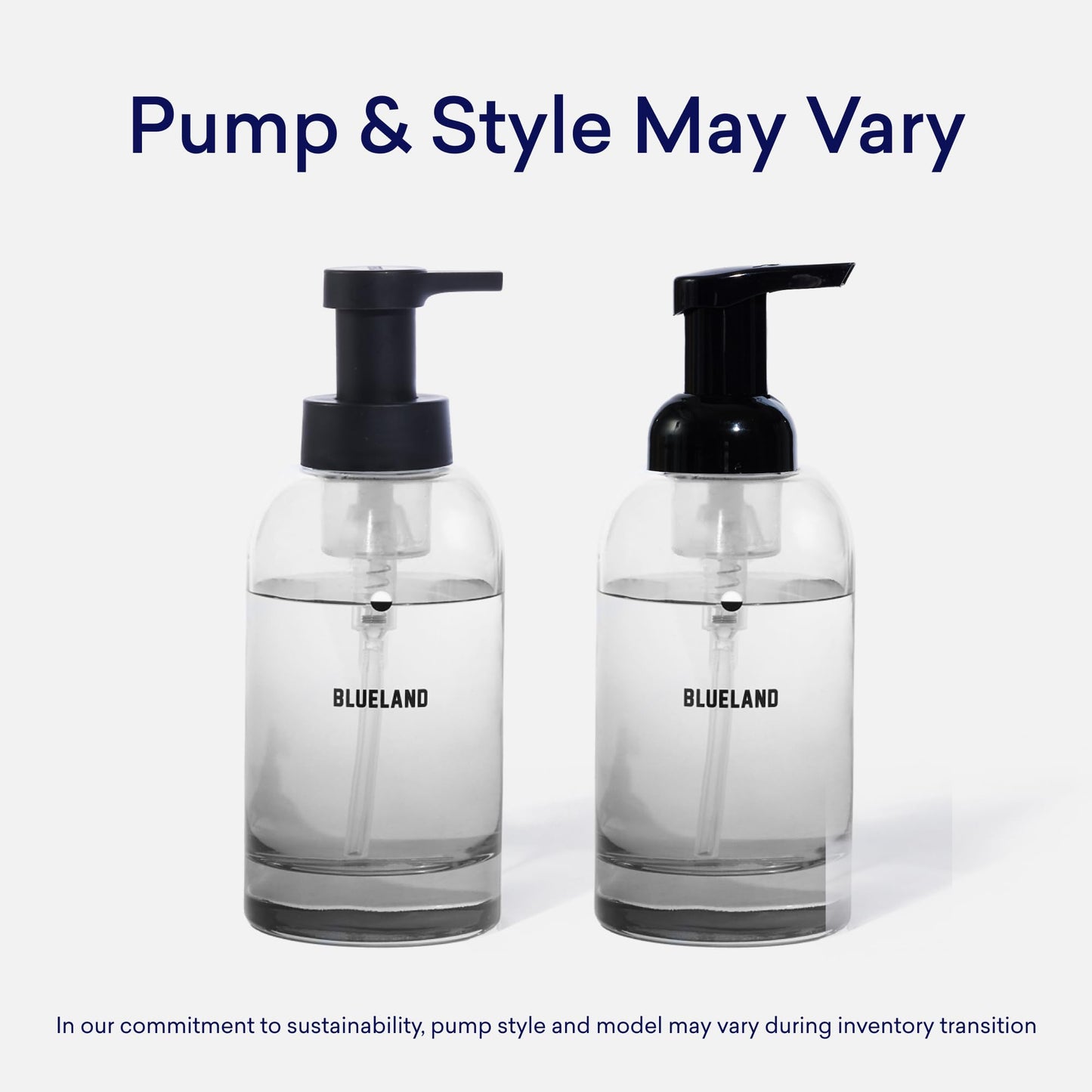 BLUELAND Hand Soap Starter Set, 1 Refillable Glass Foaming Hand Soap Dispenser in Slate with 4 Refill Tablets, Variety Scents, 4 x 9 Fl oz Beauty & Personal Care BLUELAND