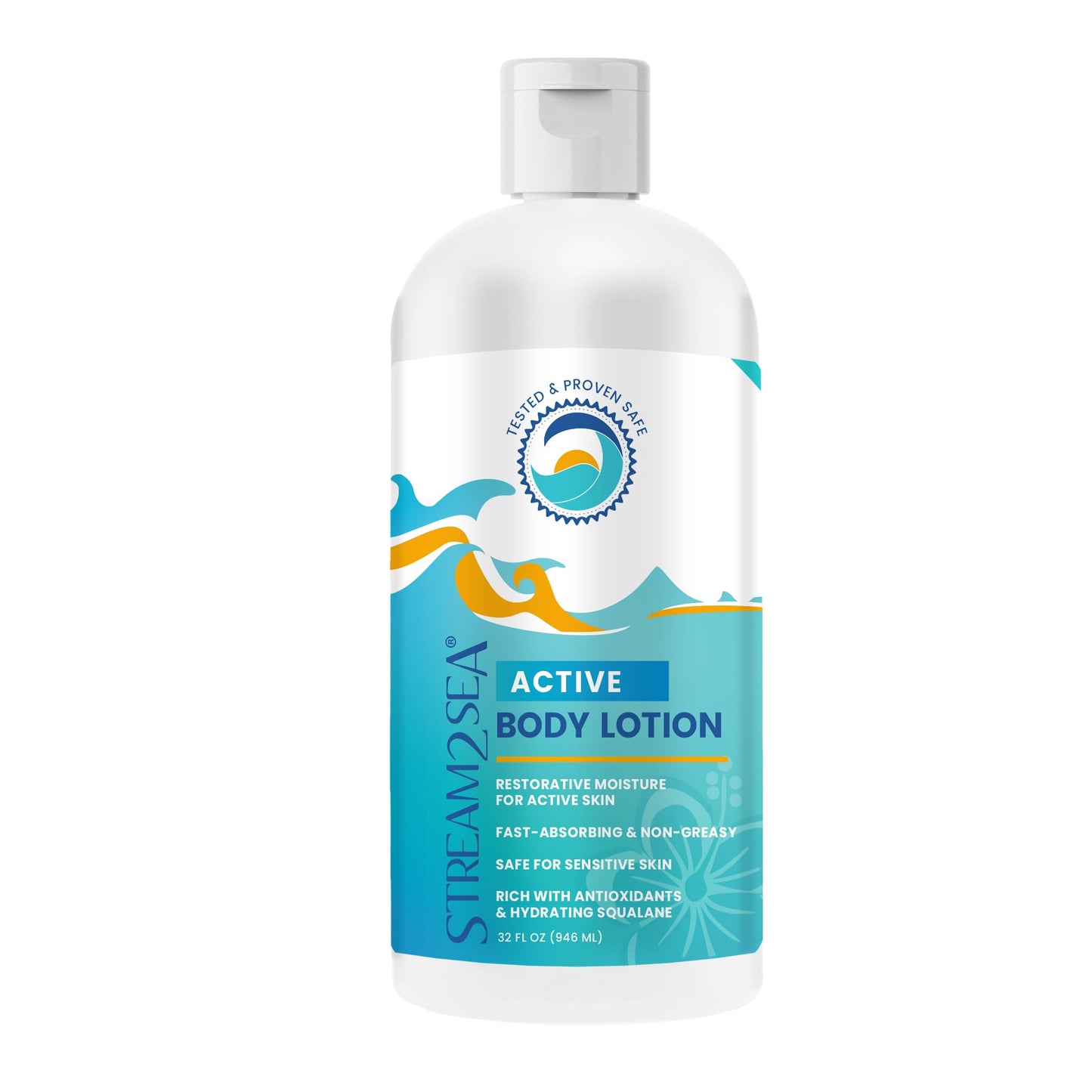 STREAM 2 SEA Nourishing Body Lotion For Dry Skin, 32 Fl oz Vitamin E Squalene Reef Safe and Paraben Free After Sun Moisturizing Body Lotion, Nourish Beauty & Personal Care STREAM 2 SEA