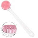 Silicone Back Scrubber for Shower, Back Washer Brush Long Handle with Soft Bristles, Bath Body Shower Exfoliator Brush for Men and Women, BPA Free Beauty & Personal Care V-TOP