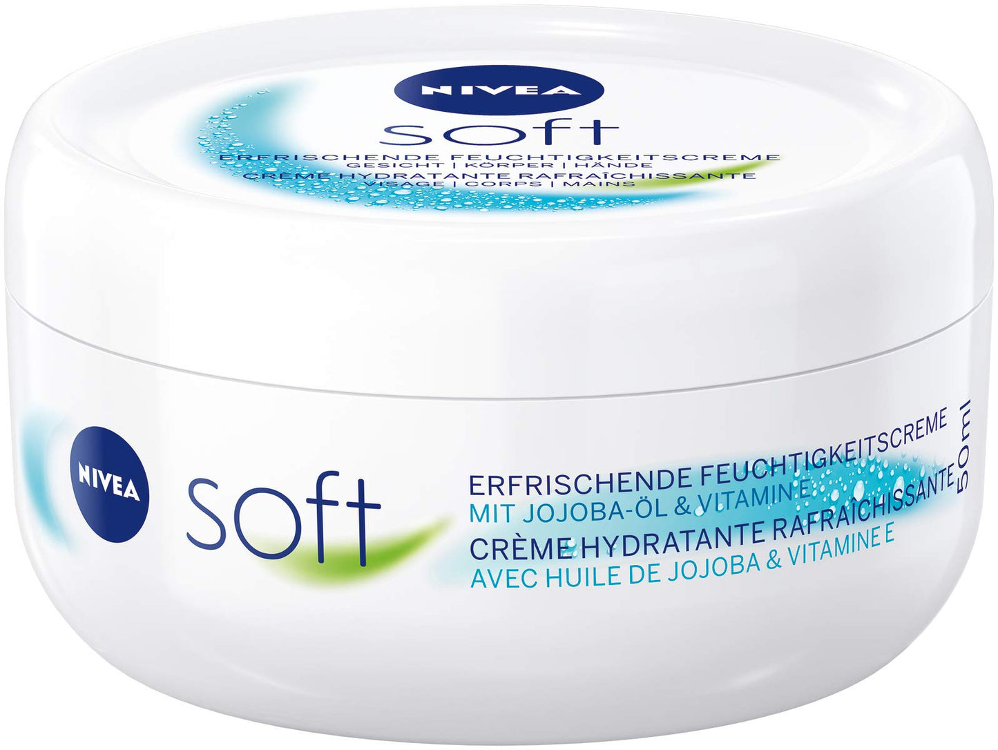 NIVEA Soft erfrischende Feuchtigkeitscreme (50 ml), pflegende Soft Creme mit Vitamin E und Jojoba-Öl, schnell einziehende Hautcreme Beauty & Personal Care NIVEA