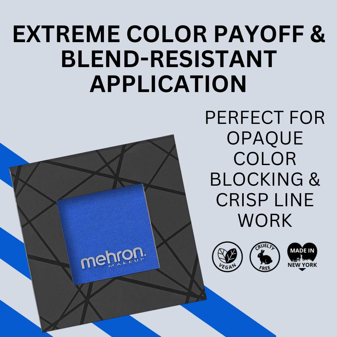 Mehron EDGE Face & Body Paint| Professional Water-Activated Face Paint Makeup | Made in the USA | For Cosplay, Halloween, & SFX (Blue) Beauty & Personal Care Mehron