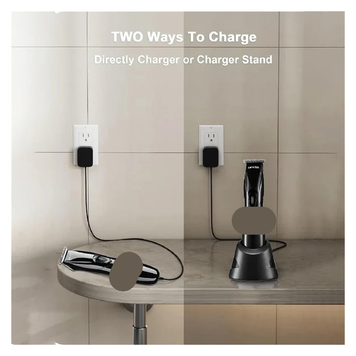 Compatible For Andis?32400 32475 32810 33785 32490? Slimline Pro Lithium Ion Trimmers Replacement Charger And Stand Base Beauty and Personal Care UCVJXDEM
