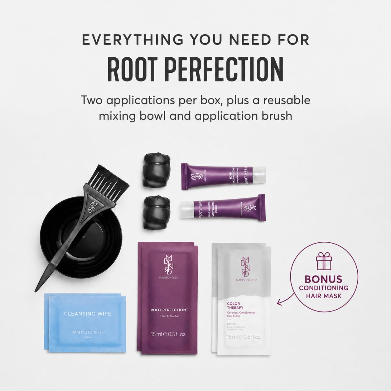 Madison Reed Root Perfection Root Touch Up Kit - 4N Spoleto Darkest Brown, 2 Permanent Applications, 100% Gray Coverage in 10 Min | PPD-Free Beauty & Personal Care Madison Reed