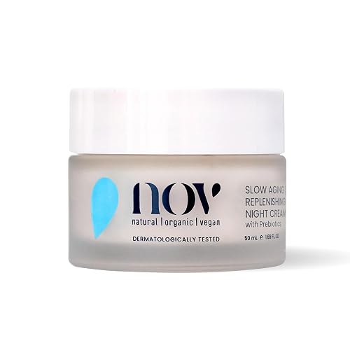 NOV Slow Aging Replenishing Night Cream - Face Moisturizer with Rose Hip Oil - Moisturizer Face Cream to Reduce Fine Lines and Aging Spots - 1.69 oz Beauty & Personal Care NOV natural organic vegan