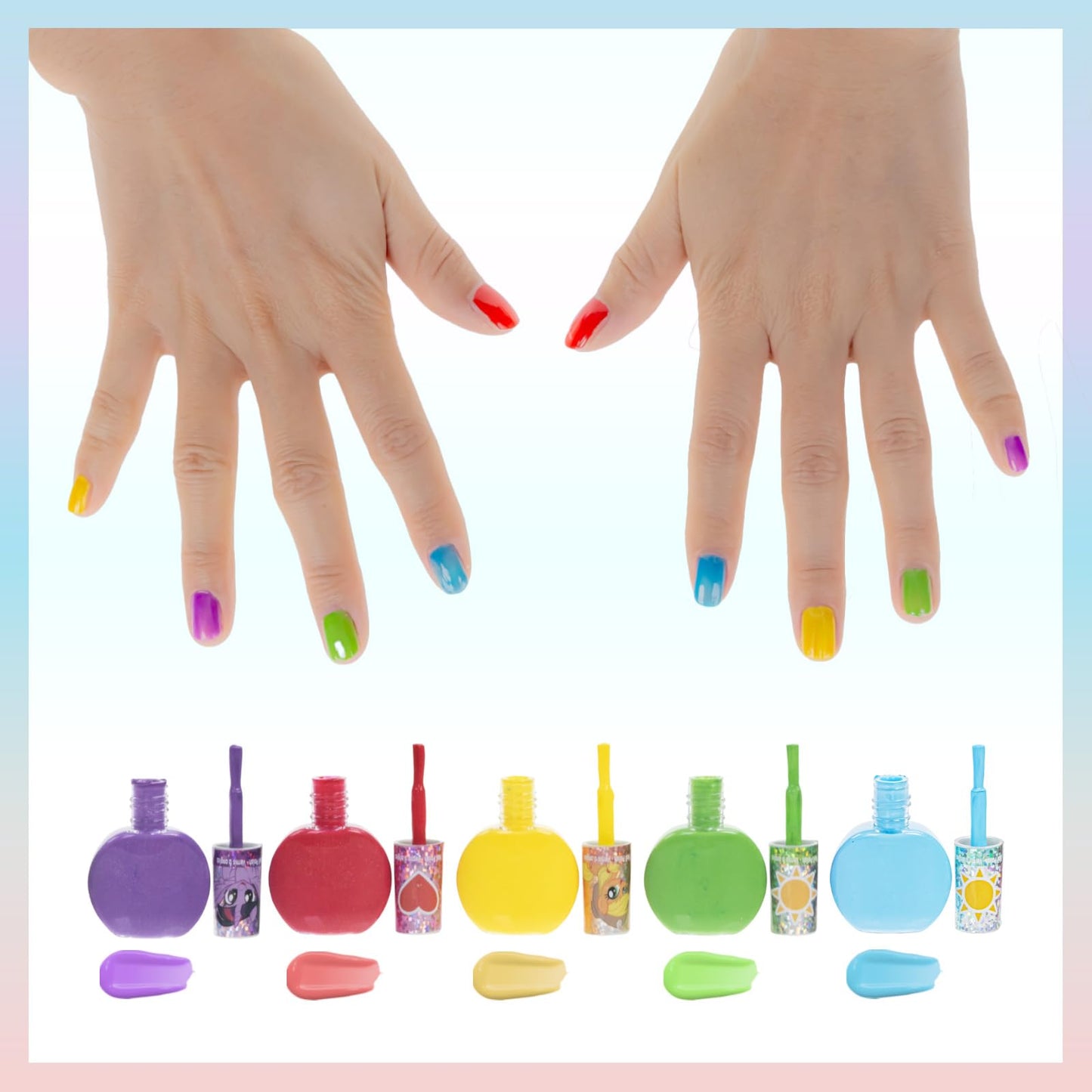Townley Girl My Little Pony Non-Toxic Water Based Peel-Off Nail Polish Set with Glittery and Opaque Colors for Girls Kids Teens Ages 3+, Perfect Beauty & Personal Care Townley Girl