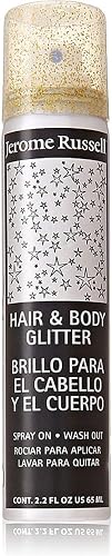 Jerome Russell Hair and Body Glitter Spray, Gold 2.2 oz (Pack of 5) Beauty & Personal Care Jerome Russell