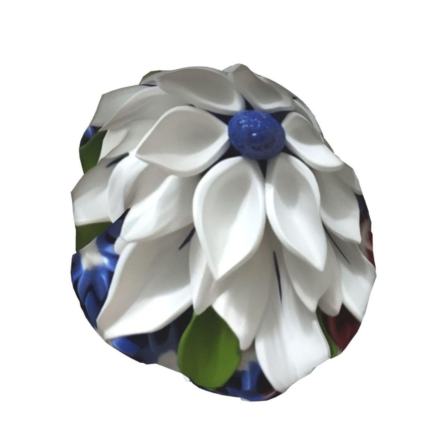 America Patriotic Flower Shower Cap for Women Men Large Reusable Shower Bonnet Double-Layer Waterproof Bath Caps Elastic Band Hair Hat for All Beauty and Personal Care BWLHJKE