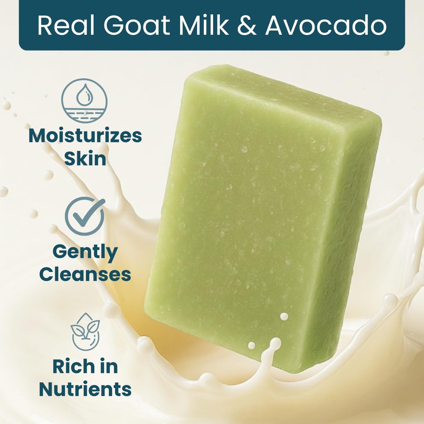 Way Natural Goat Milk Soap Bars, Avocado (2 Pack) - Face, Hands & Body, Premium, Handmade w/Real Milk in USA - Natural Bar for Men, Women Beauty & Personal Care Way Natural