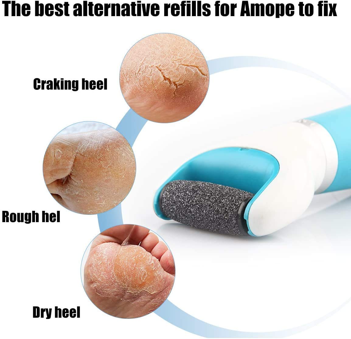 6 Extra Coarse Replacement Roller Refill Heads for Amope Pedi Perfect Electronic Foot File with Diamond Crystals Beauty & Personal Care sankaragi