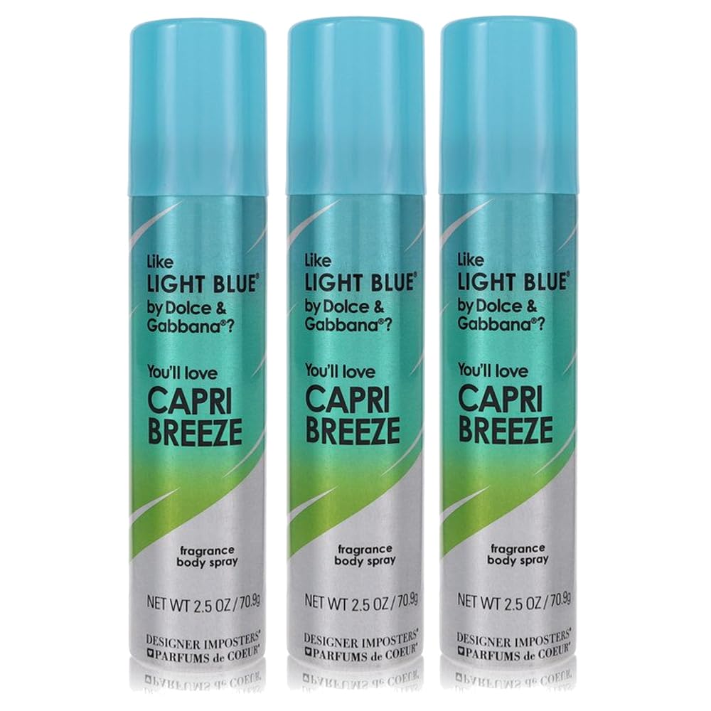 Parfums De Coeur Capri Breeze Fragrance Deodorant Body Spray for Women, 2.5 Ounce (3) Beauty & Personal Care Parfums De Coeur