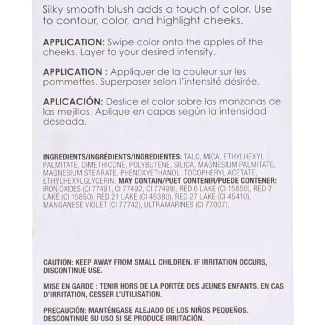 L.A Colors Powder Blush with Applicator, C62241 berry plum, 0.13 Oz