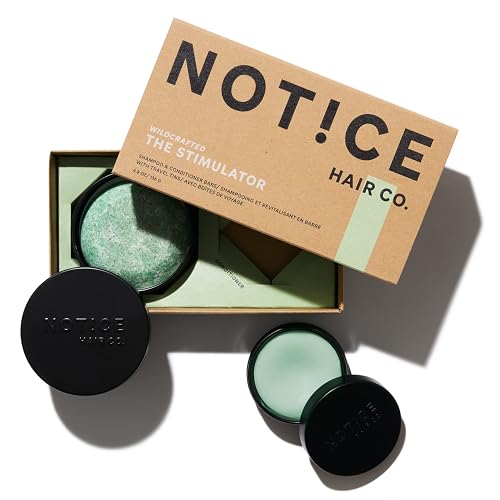 NOTICE Hair Co. The Stimulator Shampoo & Conditioner Bars - Travel Set - thickening | oily & fine hair Beauty & Personal Care NOT!CE Hair Co.