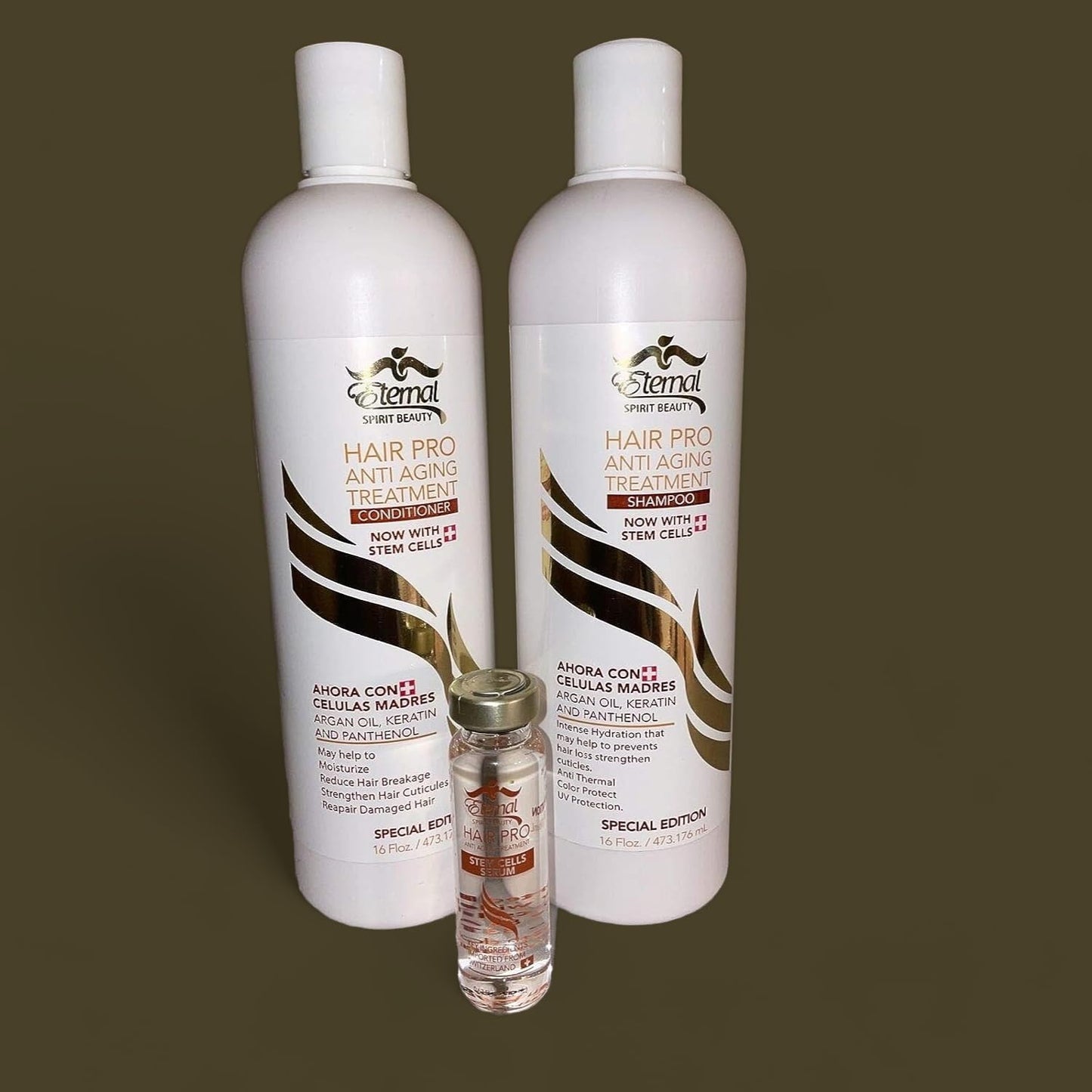 Eternal Hair Pro Anti Aging Treatment Shampoo and Conditioner Stem Cells Serum Beauty & Personal Care Vineen