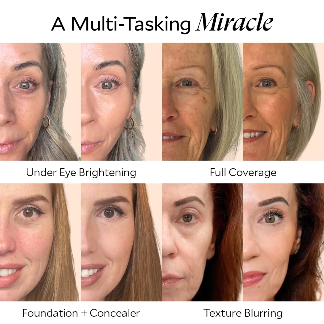 Fièra Luxury Concealer & Foundation with Anti-Aging Ingredients - Full Coverage for Dark Circles, Wrinkles, Fine Lines, and Spots, All-Day Wear Beauty & Personal Care FIÈRA