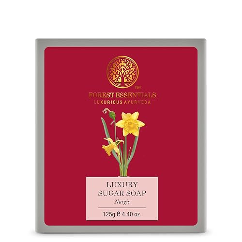 Forest Essentials Luxury Sugar Soap Nargis 125g Beauty & Personal Care Forest Essentials