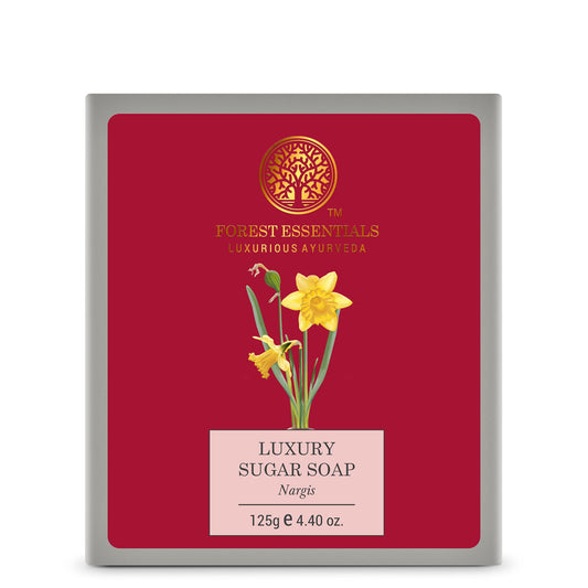 Forest Essentials Luxury Sugar Soap Nargis 125g Beauty & Personal Care Forest Essentials