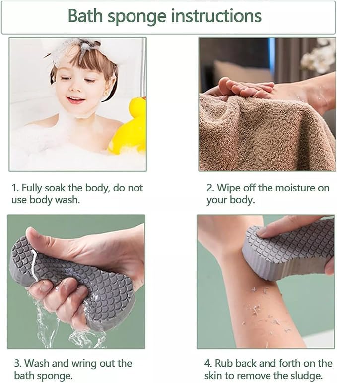 3D Sponge, Super Soft Exfoliating Bath Sponge, Magic Exfoliating Bath Sponge, Exfoliating Bath Sponges for Body, Exfoliating Bath Sponge Remover Dead Beauty and Personal Care loutlo